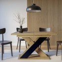 Stół do jadalni rozkładany nowoczesny 120-160x90cm dąb czerń Xao Katalog