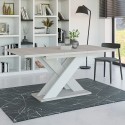 Stół rozkładany biały kuchenny 120-160x90cm nowoczesny design Xao K350 Rabaty