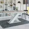 Stół rozkładany biały kuchenny 120-160x90cm nowoczesny design Xao K350 Rabaty