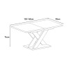 Stół rozkładany biały kuchenny 120-160x90cm nowoczesny design Xao K350 Katalog