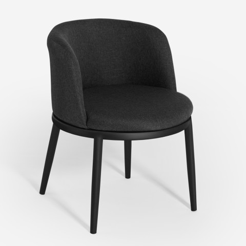 Krzesło Fotel do salonu, pokoju, kuchni nowoczesny czarne obicie Raund Promocja