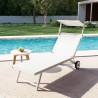 Zestaw 20 leżaków plażowych z kółkami Alabama Sprzedaż