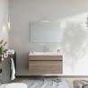 Szafka łazienkowa wisząca z umywalką 80cm z lustrem i lampą LED Bogota 80. Oferta