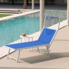 Zestaw 4 aluminiowych leżaków plażowych Santorini 