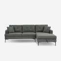 Sofa narożna narożnik z  szezlongiem i pojemnikiem 3 osobowy szare obicie Agadir Sprzedaż
