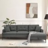 Sofa narożna narożnik z  szezlongiem i pojemnikiem 3 osobowy szare obicie Agadir Cena