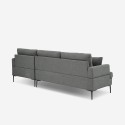 Sofa narożna narożnik z  szezlongiem i pojemnikiem 3 osobowy szare obicie Agadir Cechy