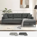 Sofa narożna narożnik z  szezlongiem i pojemnikiem 3 osobowy szare obicie Agadir Sprzedaż