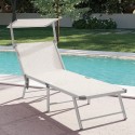 Łóżko plażowe, składany leżak z aluminium Gabicce Gold 