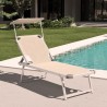Zestaw 20 aluminiowych leżaków plażowych z daszkiem Nettuno Sprzedaż