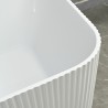 Wolnostojąca wanna prostokątna biała ryflowana 170x75cm Lemno Sprzedaż