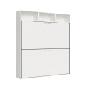Łóżko piętrowe składane nowoczesny design oszczędzający przestrzeń białe Kando L Oferta