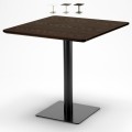 Kwadratowy stolik kawowy 90x90cm z centralną podstawą do baru bistro Horeca Promocja