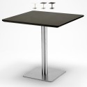 Kwadratowy stolik kawowy 90x90cm z centralną podstawą do baru bistro Horeca Model