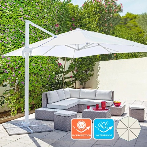 Parasol ogrodowy, składany 3x3m Paradise White Promocja