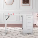 Stół do manicure rekonstrukcji paznokci składany ekonomiczny z kółkami Nais Sprzedaż