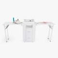 Stolik kosmetyczny do manikiuru na kółkach z dwoma stanowiskami ergonomiczny Dabol Promocja