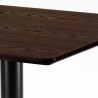 Zestaw stolik kawowy drewno metal Horeca 90x90cm 4 krzesła Dustin 