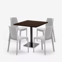 Zestaw stół Horeca 90x90cm i 4 krzesła barowe do resturacji Jasper 