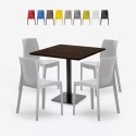 Zestaw stół Horeca 90x90cm i 4 krzesła barowe do resturacji Jasper Model