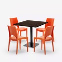 Zestaw stół Horeca 90x90cm i 4 krzesła do restauracji i barów Prince 