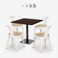 zestaw horeca stolik kawowy 90x90cm i 4 krzesła barowe dunmore Promocja