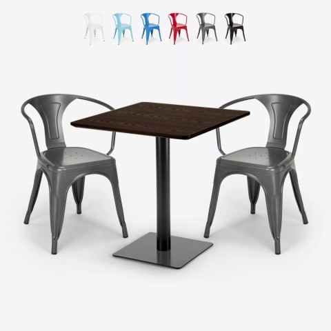 zestaw 2 krzesła i stolik horeca 70x70cm starter Promocja