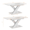 Stół biały z efektem marmuru rozkładany 140-180cm nowoczesny design Bronx Rabaty