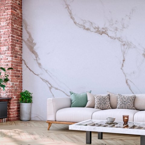 8 x panele dekoracyjne dźwiękochłonne 240x60cm imitujących marmur Carrara Promocja