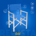 2 Przenośne składane krzesła plażowe z aluminium Regista Gold 
