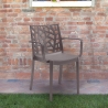 Zestaw 23 krzesła na zewnątrz z podłokietnikami Matrix Armchair Bica Środki