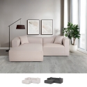 Sofa modułowe 3-osobowe z tapicerką z tkaniny z szezlongiem i możliwością konfiguracji jako narożnik Lorys Promocja