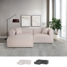 Sofa modułowe 3-osobowe z tapicerką z tkaniny z szezlongiem i możliwością konfiguracji jako narożnik Lorys Promocja