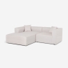Sofa modułowe 3-osobowe z tapicerką z tkaniny z szezlongiem i możliwością konfiguracji jako narożnik Lorys Oferta