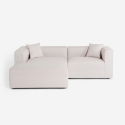 Sofa modułowe 3-osobowe z tapicerką z tkaniny z szezlongiem i możliwością konfiguracji jako narożnik Lorys Sprzedaż