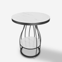Stolik kawowy okrągły 50x63cm złoto-czarny metal i marmur Neep XL Cena