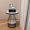 Stolik kawowy okrągły 50x63cm złoto-czarny metal i marmur Neep XL Katalog