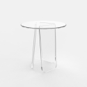 Stolik kawowy przezroczysty okrągły 45cm nowoczesny design Bridget Sprzedaż