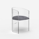 Fotel krzesło z poliwęglanu przezroczysty elegancki design Dorian Sprzedaż