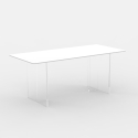 Stół Kuchenny Jadalnia Przezroczysty 140x80cm Nowoczesny Minimalistyczny Faust Sprzedaż