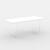 Stół Kuchenny Jadalnia Przezroczysty 140x80cm Nowoczesny Minimalistyczny Faust Sprzedaż