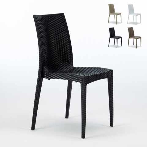 Zestaw 22 krzesła PolyRattan Bistrot Grand Soleil do ogrodu lub baru