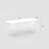 Stół Kuchenny Jadalnia Przezroczysty 140x80cm Nowoczesny Minimalistyczny Faust Sprzedaż
