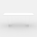 Stół Kuchenny Jadalnia Przezroczysty 140x80cm Nowoczesny Minimalistyczny Faust Oferta