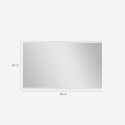Lustro łazienkowe z podświetleniem 130x80cm LED Krona XL Stan Magazynowy