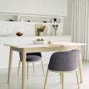Stół rozkładany z drewna 115-145x80cm kuchnia szkło białe czarne Pixam Oferta