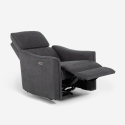 Fotel relaksacyjny elektryczny ergonomiczny z funkcją regulacji tapicerowany z portem USB Chiara Oferta