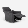 Fotel relaksacyjny elektryczny ergonomiczny z funkcją regulacji tapicerowany z portem USB Chiara Oferta