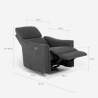 Fotel relaksacyjny elektryczny ergonomiczny z funkcją regulacji tapicerowany z portem USB Chiara Wybór