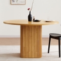 Stół do jadalni okrągły z czarnego drewna 120cm do kuchni salonu Tiwit Oferta